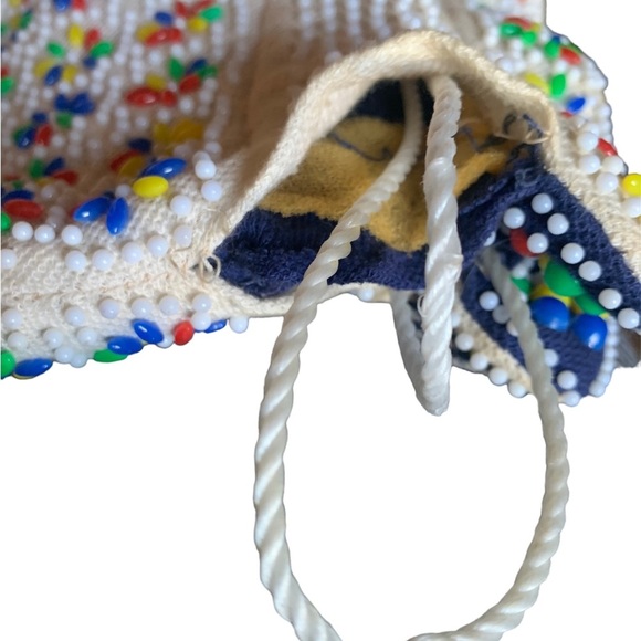 Candy Dot Purse Vintage Reversible Drawstring Festival Coachella BoHo Hippie - Picture 8 of 9